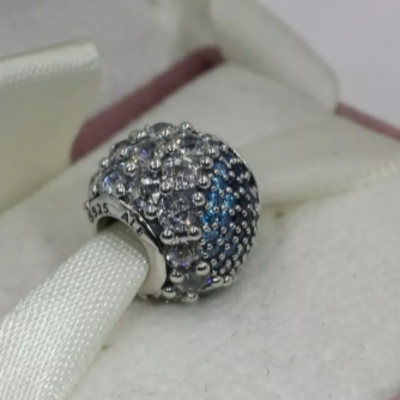 Pandora blue Enchanted pave charm. - Picture 3 of 8